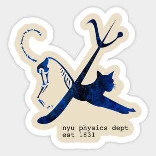 Starry Schrödinger's Cat Sticker